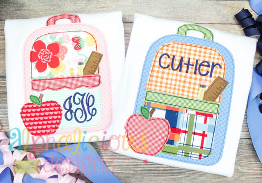 Back To School Backpack-Scallops-Triple Bean