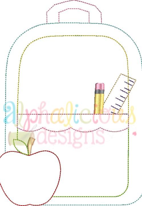 Back To School Backpack-Scallops-Triple Bean