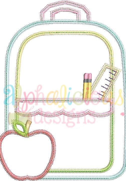 Back To School Backpack-Scallops-ZigZag