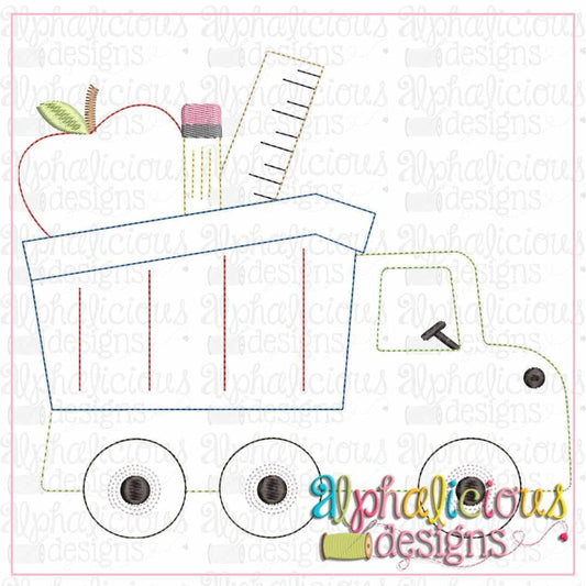 Back To School Dump Truck-Triple Bean