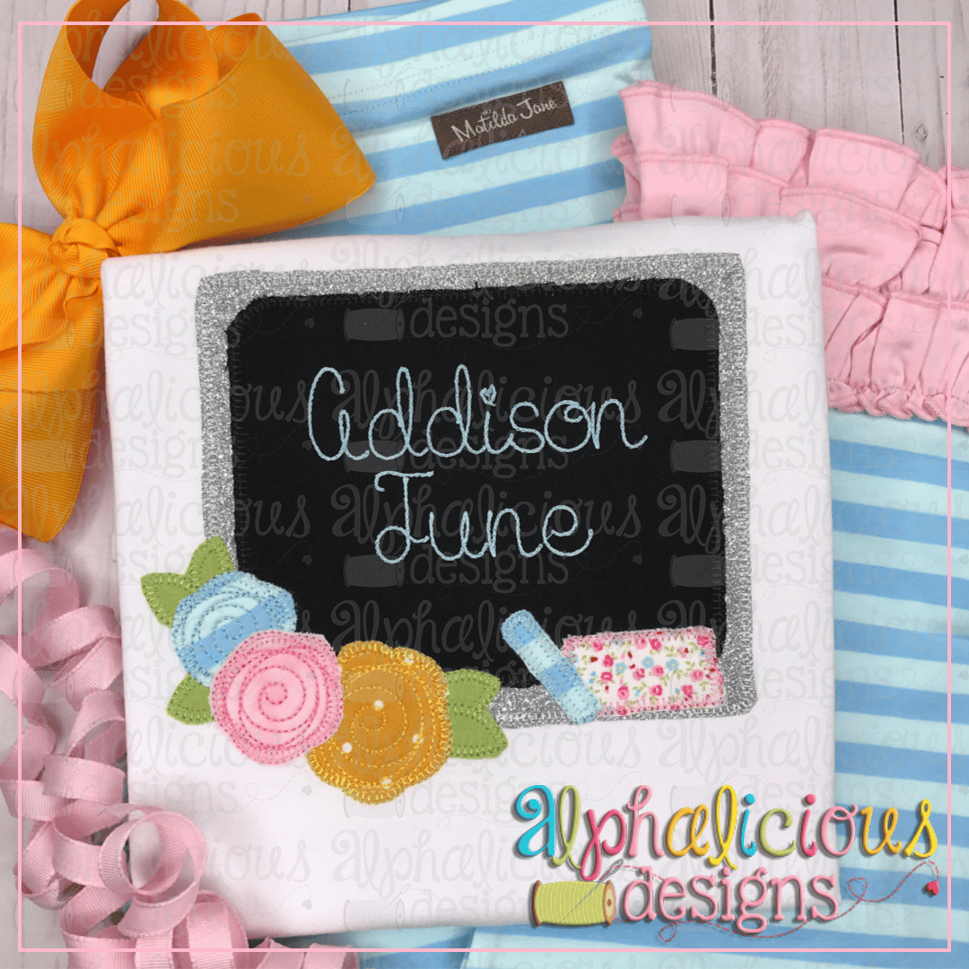 Back To School Floral Blackboard-Blanket