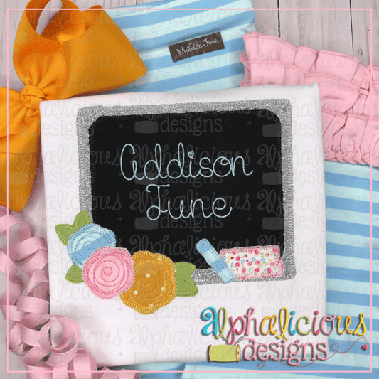 Back To School Floral Blackboard-Blanket