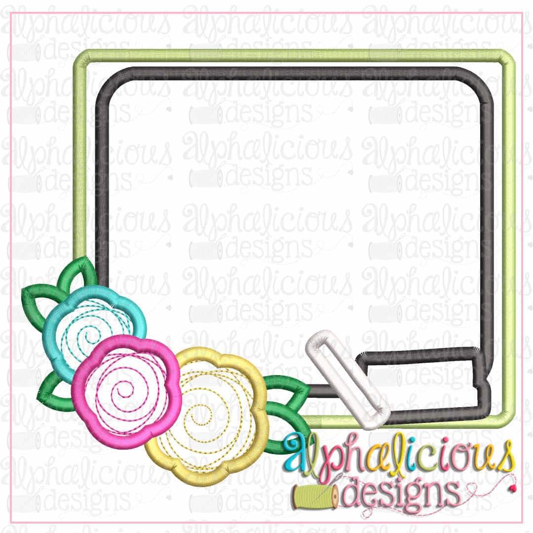Back To School Floral Blackboard-Satin