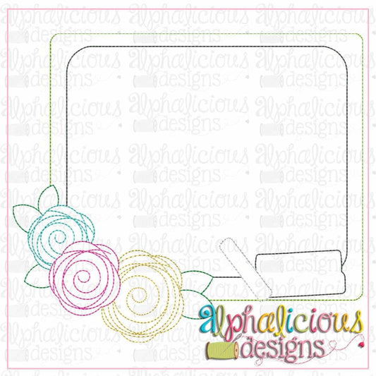 Back To School Floral Blackboard-Triple Bean