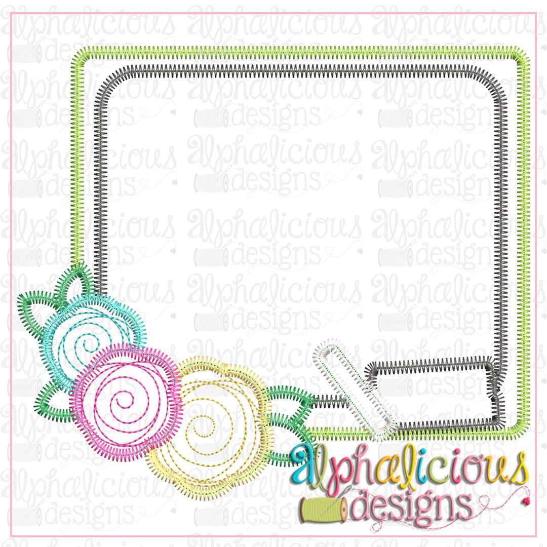 Back To School Floral Blackboard-Zig Zag