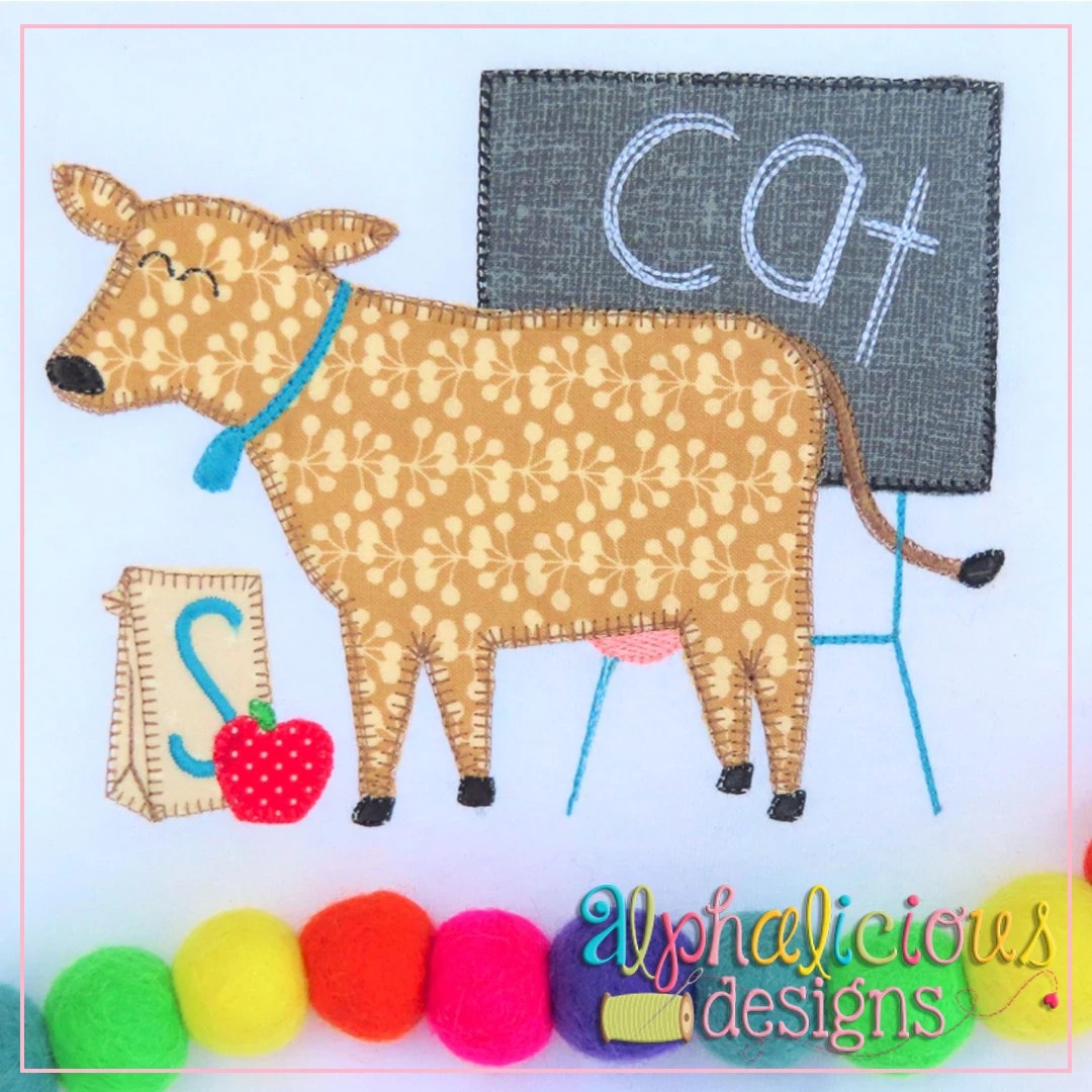 Back to School Cow-Blanket