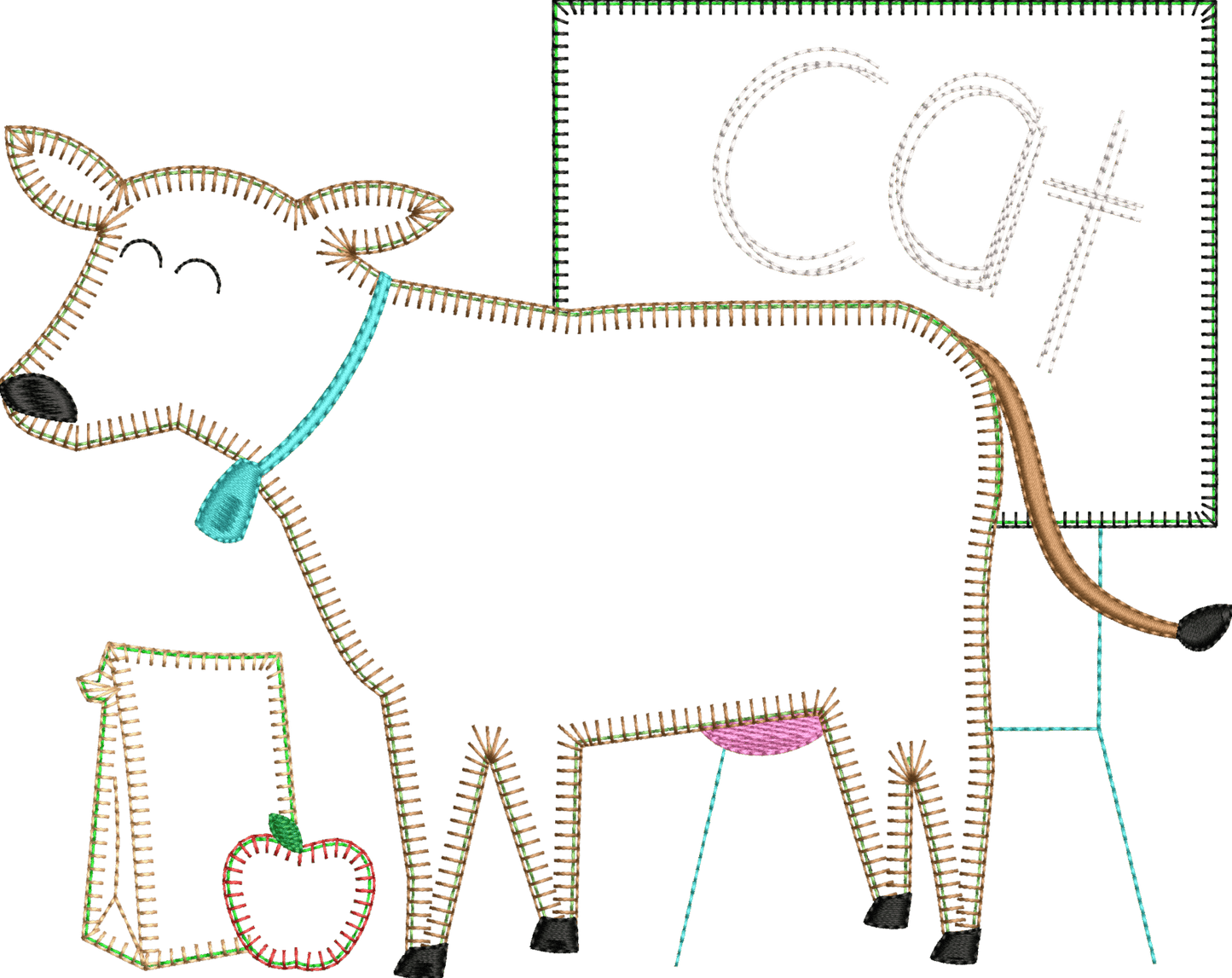 Back to School Cow-Blanket