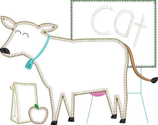 Back to School Cow-Blanket