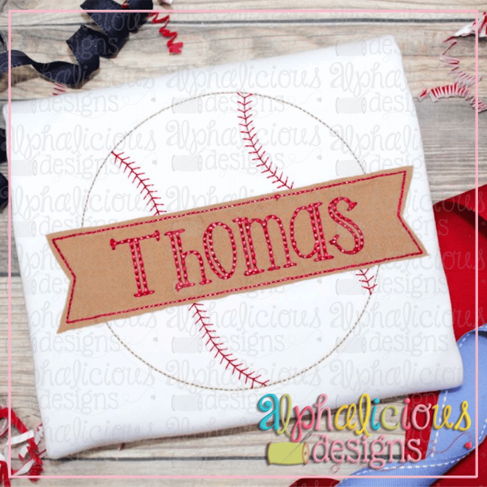 Baseball and Banner-Triple Bean