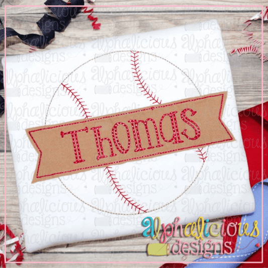 Baseball and Banner-Triple Bean