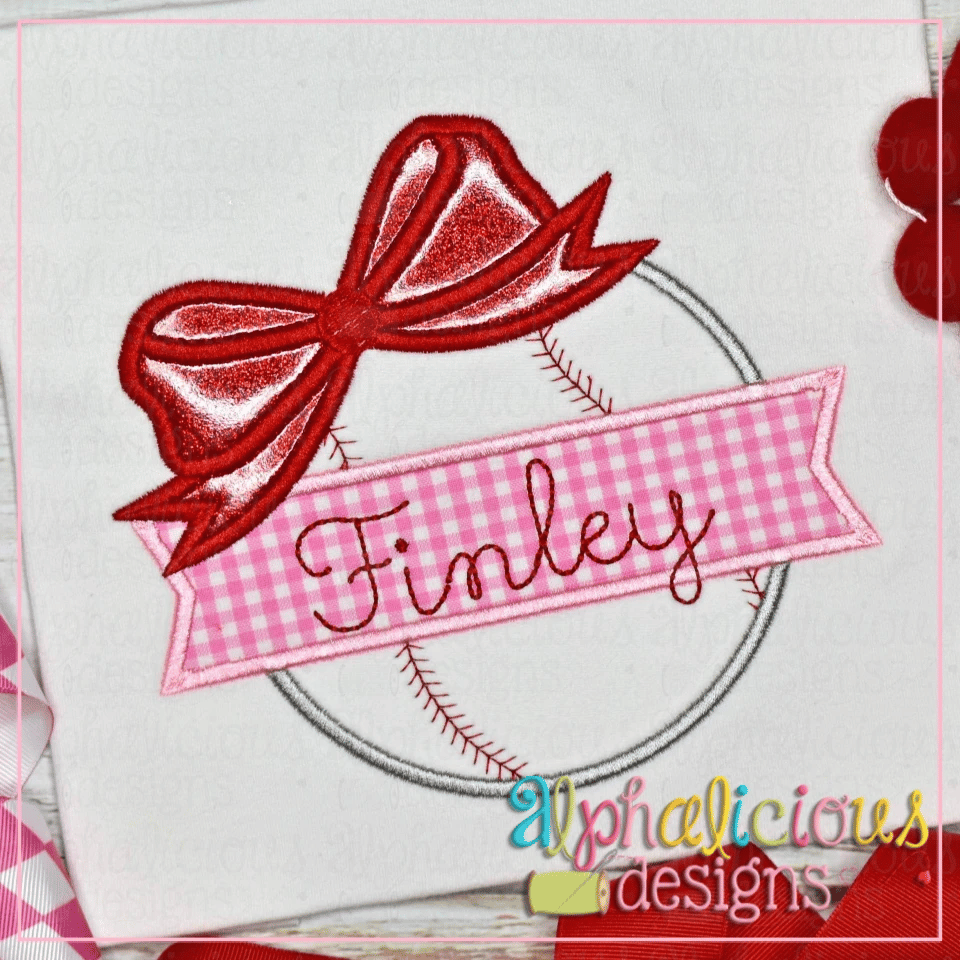 Ball and Banner with Bow-Satin