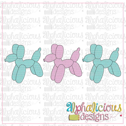 Balloon Dog Three In A Row-Sketch