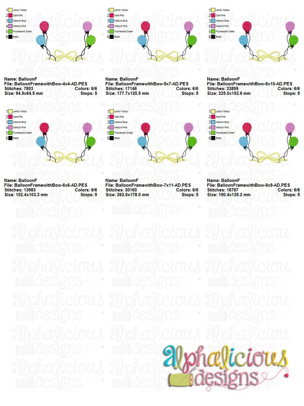Balloon Frame with Bow