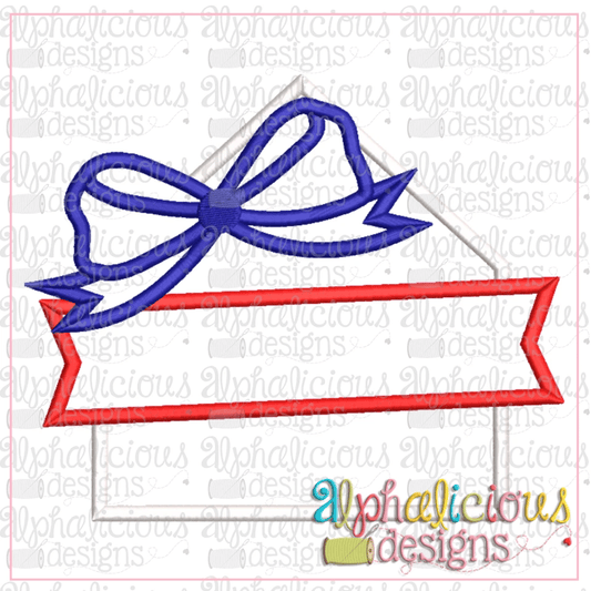 Base and Banner with Bow-Satin