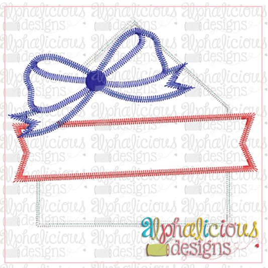 Base and Banner with Bow-ZigZag