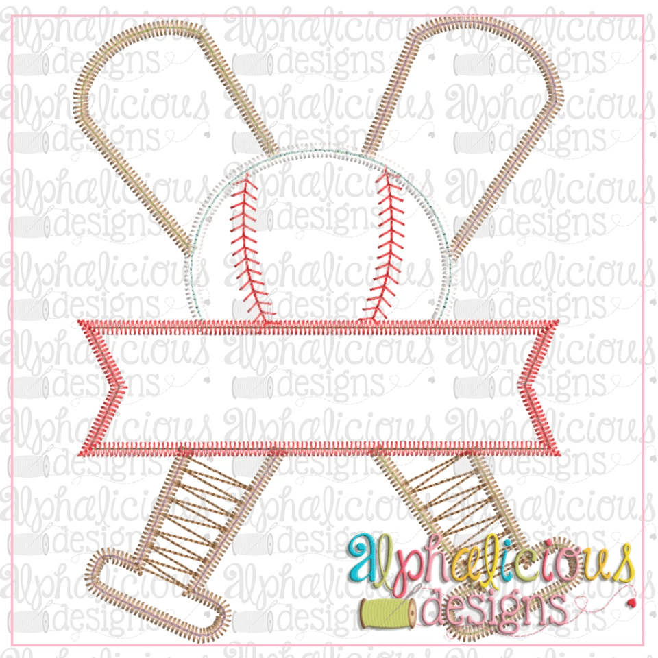 Baseball, Bat, and Banner-ZigZag