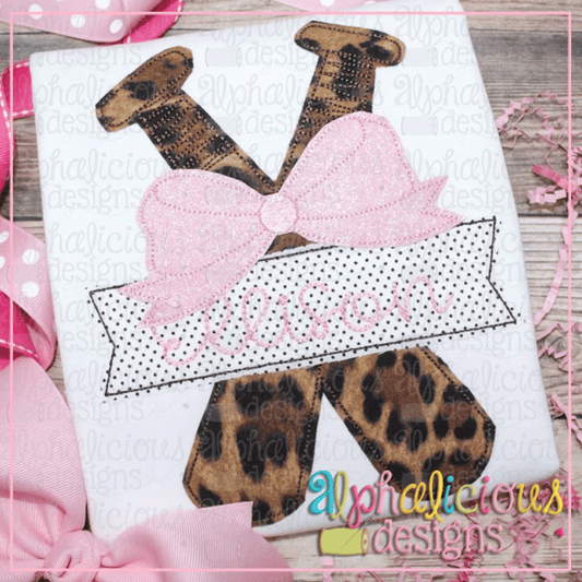 Bat and Banner with Bow-Triple Bean