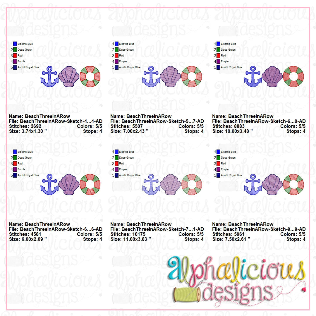 Beach Three in a Row-Sketch