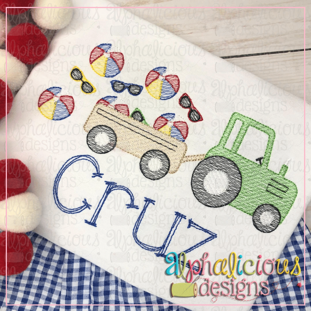 Beach Farm Tractor-Sketch