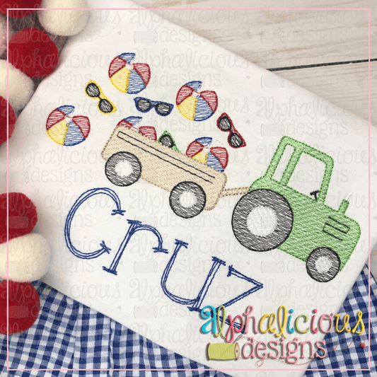 Beach Farm Tractor-Sketch