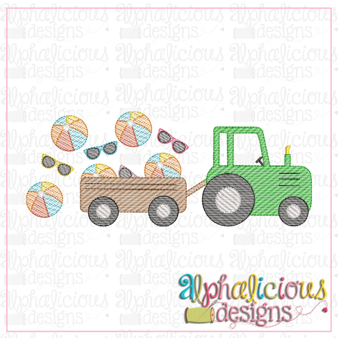 Beach Farm Tractor-Sketch