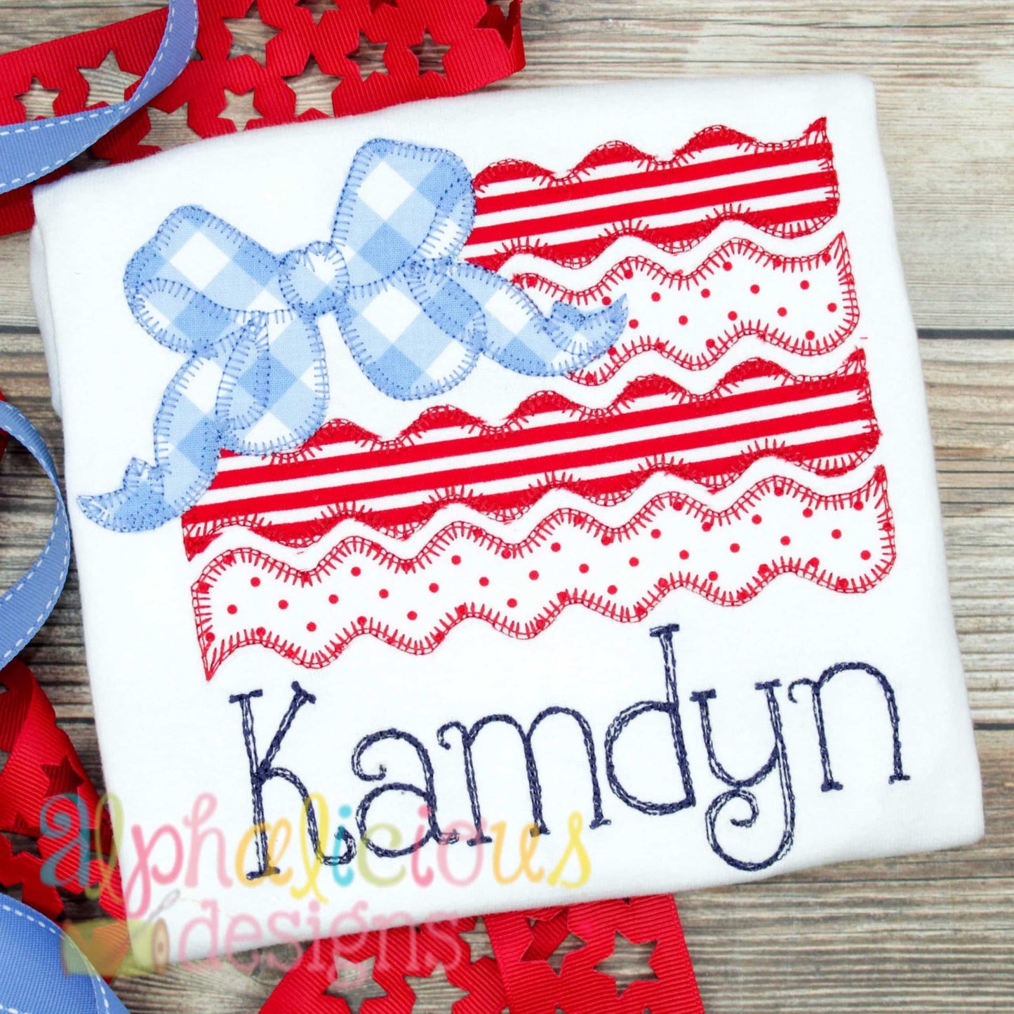 Big Bow Patriotic Flag - Blanket