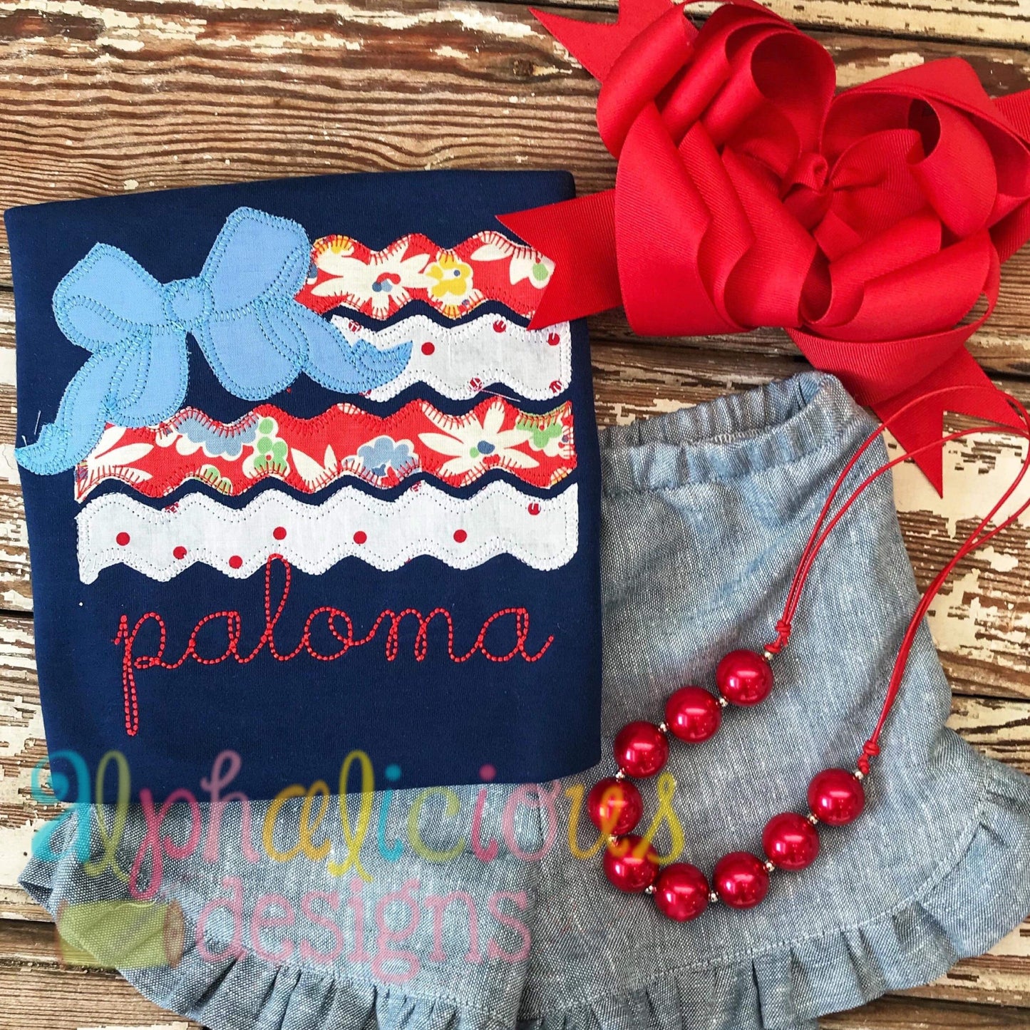 Big Bow Patriotic Flag - Blanket