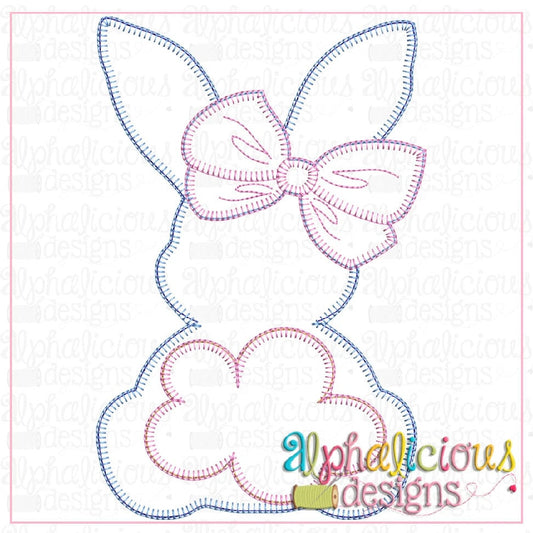 Big Tail Bunny with Bow-Blanket