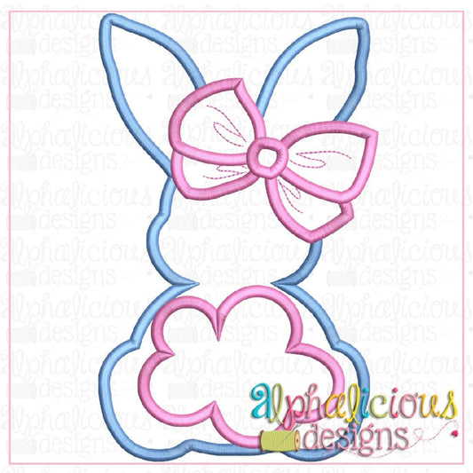 Big Tail Bunny with Bow-Satin