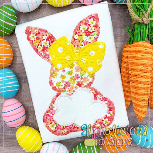 Big Tail Bunny with Bow-Zigzag