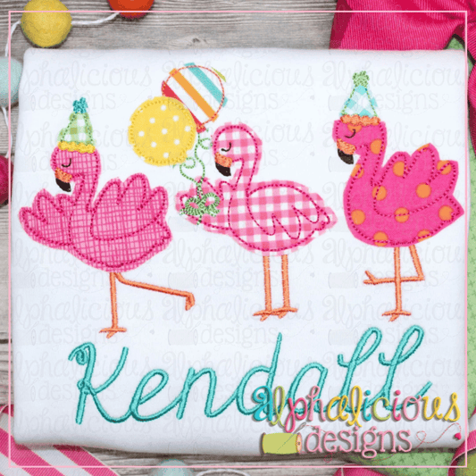 Birthday Flamingos-Triple Bean