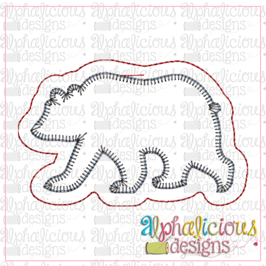 Black Bear-ITH Ornament-Alphalicious Designs