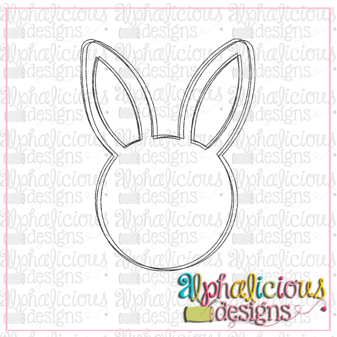 Blackline Bunny Head-Scribble