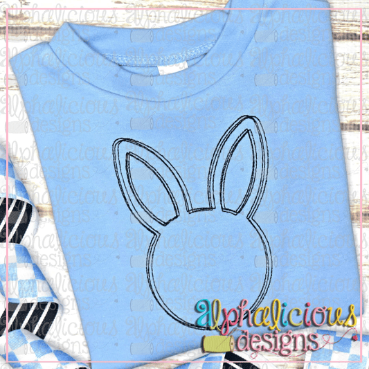 Blackline Bunny Head-Scribble