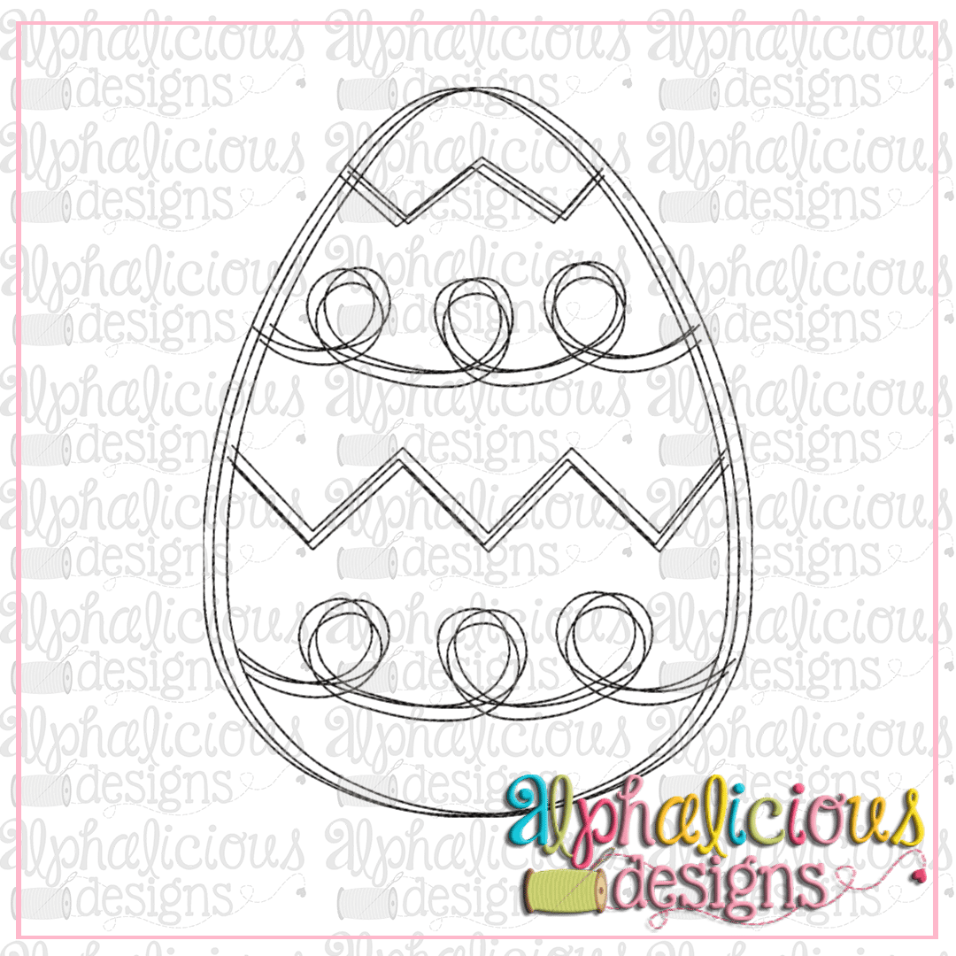 Black Line Easter Egg - Scribble