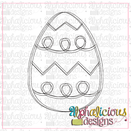 Black Line Easter Egg - Scribble