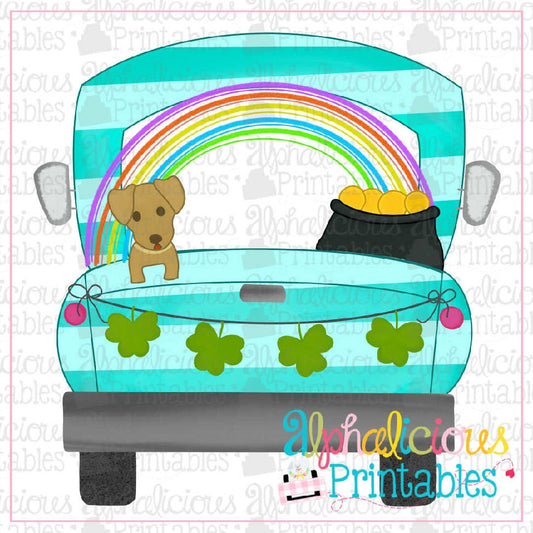 Farm Truck-Shamrocks and Stripes-Printable