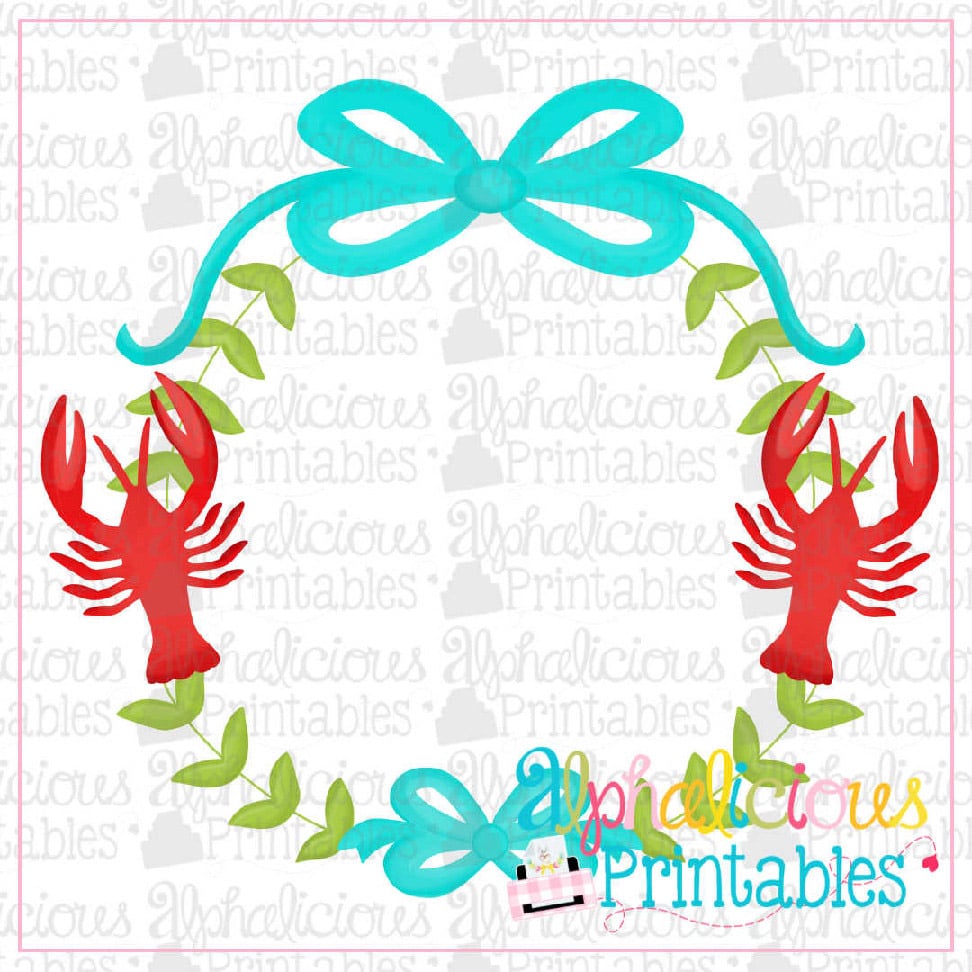 Preppy Girl Frame-Crawfish-Printable