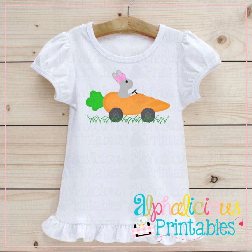 Bunny in Carrot Car-Bow-Printable