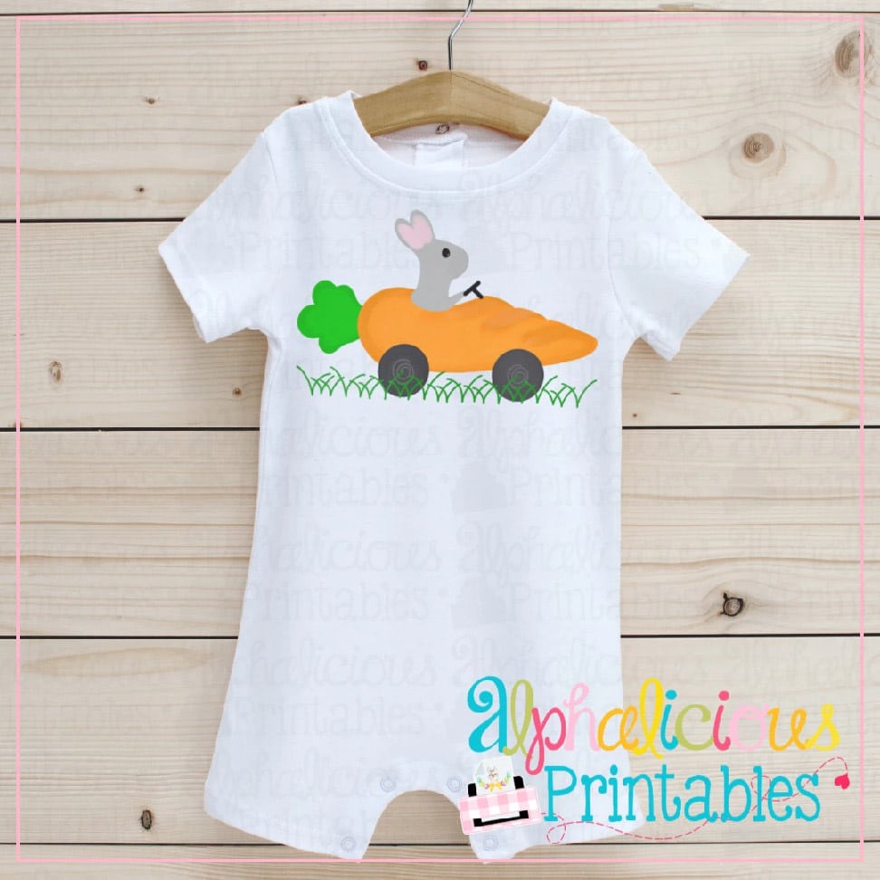 Bunny in Carrot Car-Printable