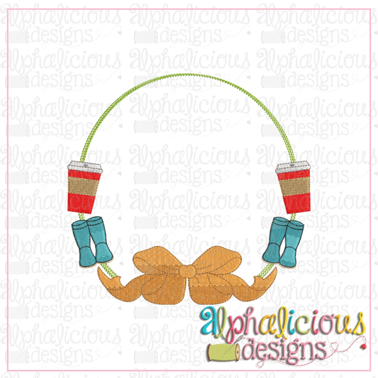 Boots and Coffee Circle Frame-Fill