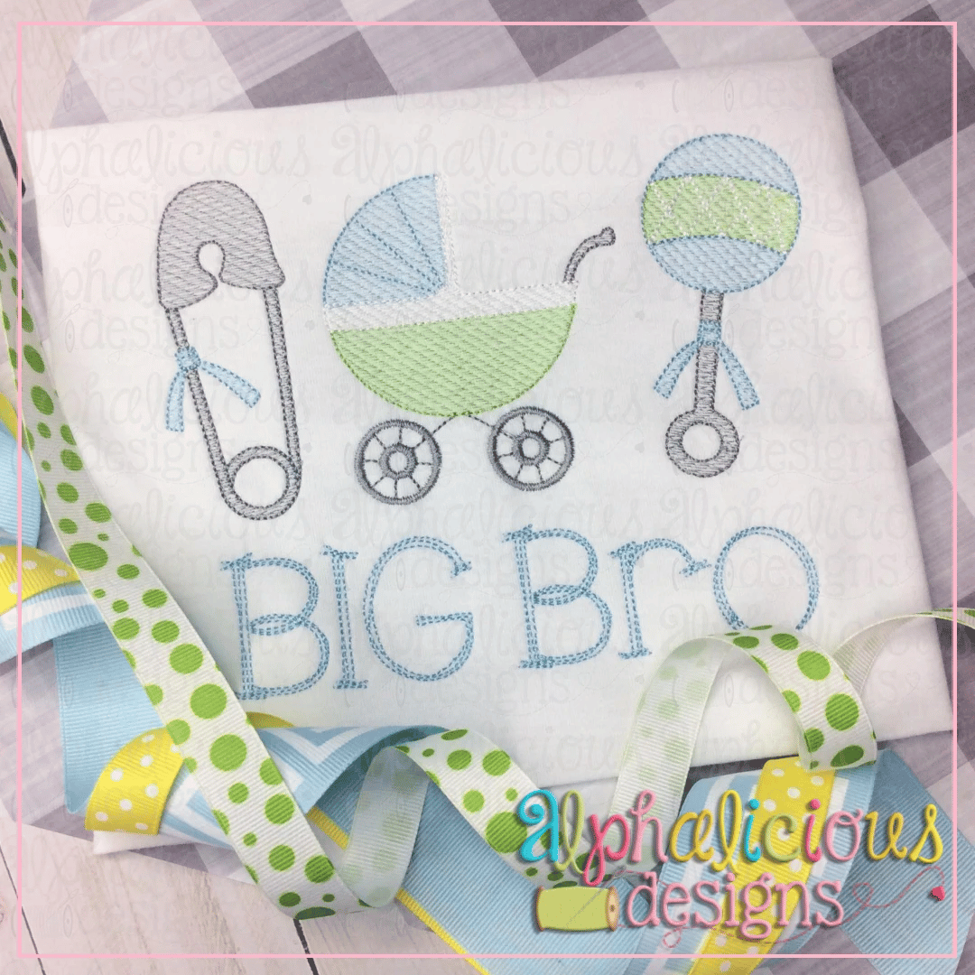 Bouncing Baby Three In A Row-Straight-Sketch