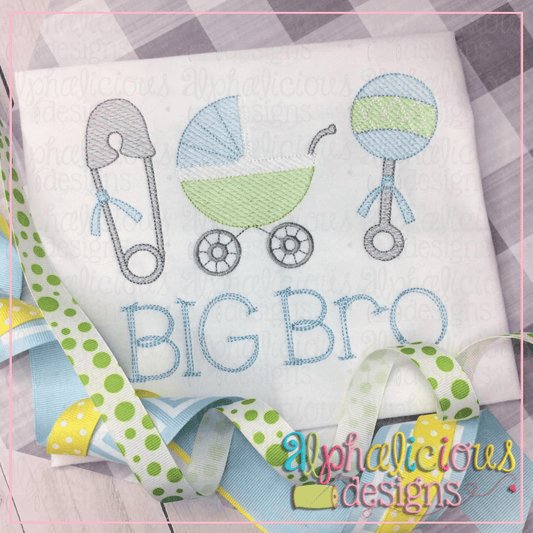 Bouncing Baby Three In A Row-Straight-Sketch