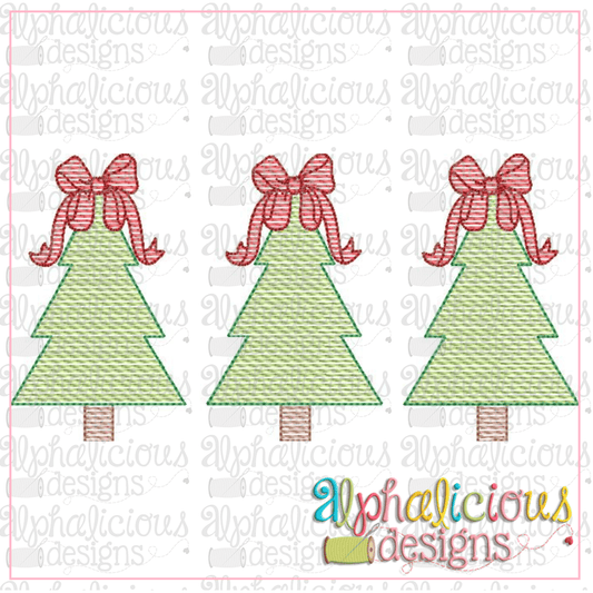 Bow Tree Three In A Row Sketch
