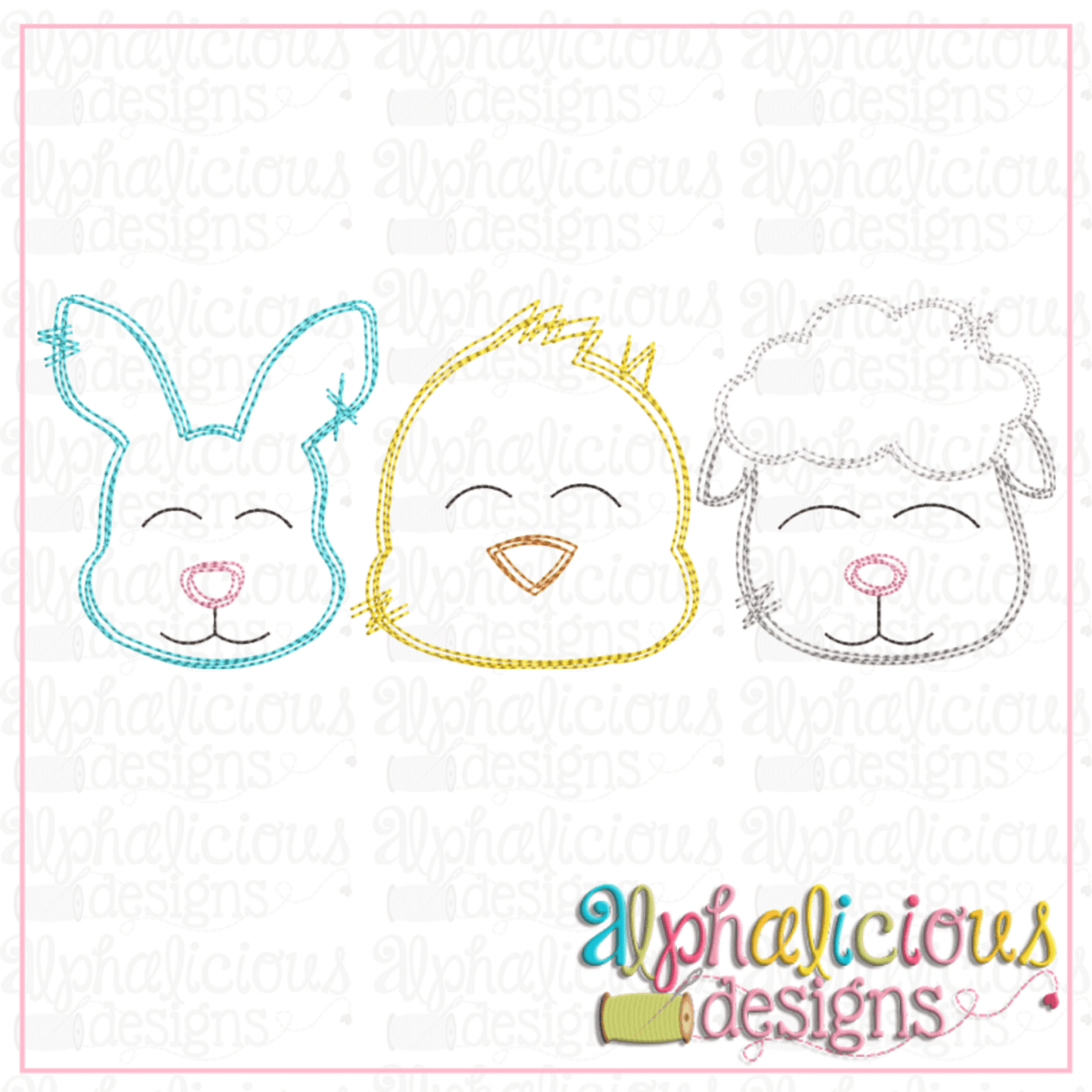 Bunny - Chick - Sheep - Three In a Row - Scribble