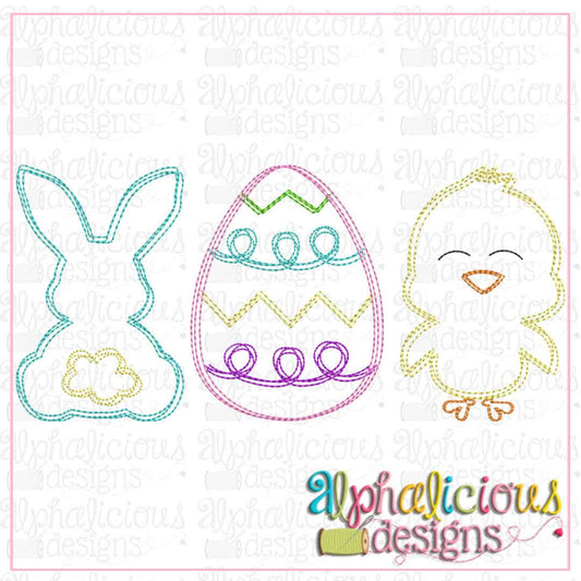 Bunny Egg Chick-Scribble