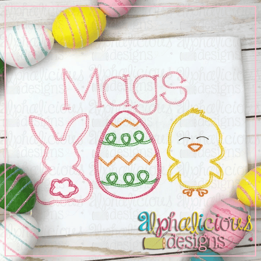 Bunny Egg Chick-Scribble