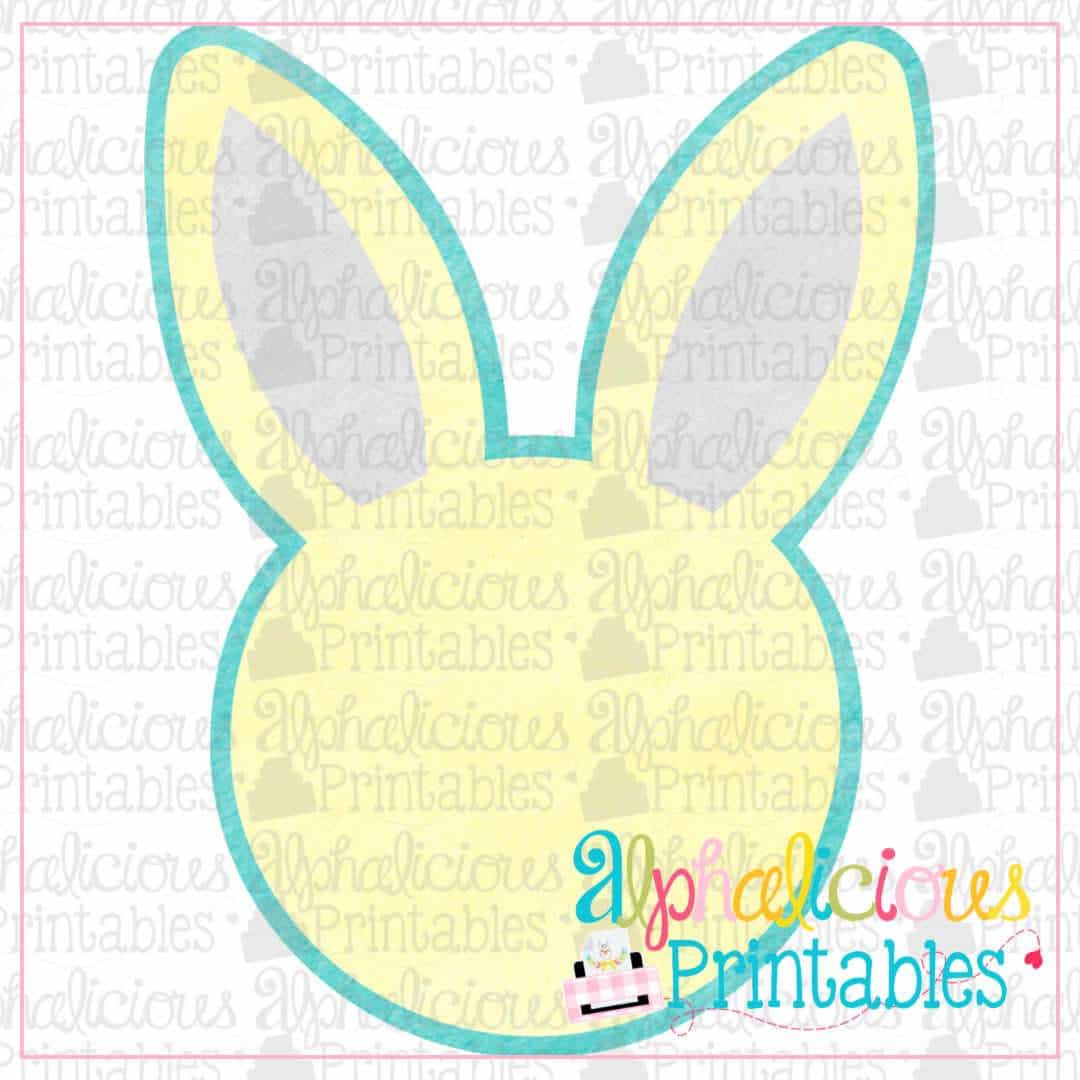 Bunny Head-Watercolor-Printable