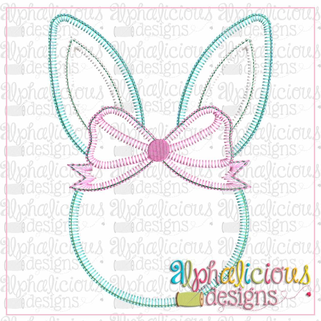 Bunny Head with Bow-Blanket