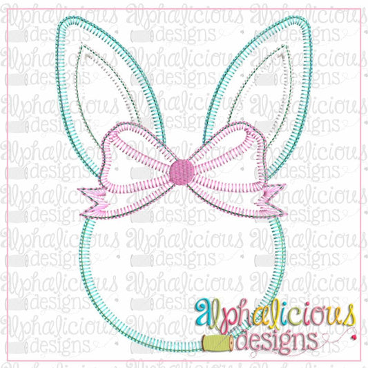 Bunny Head with Bow-Blanket